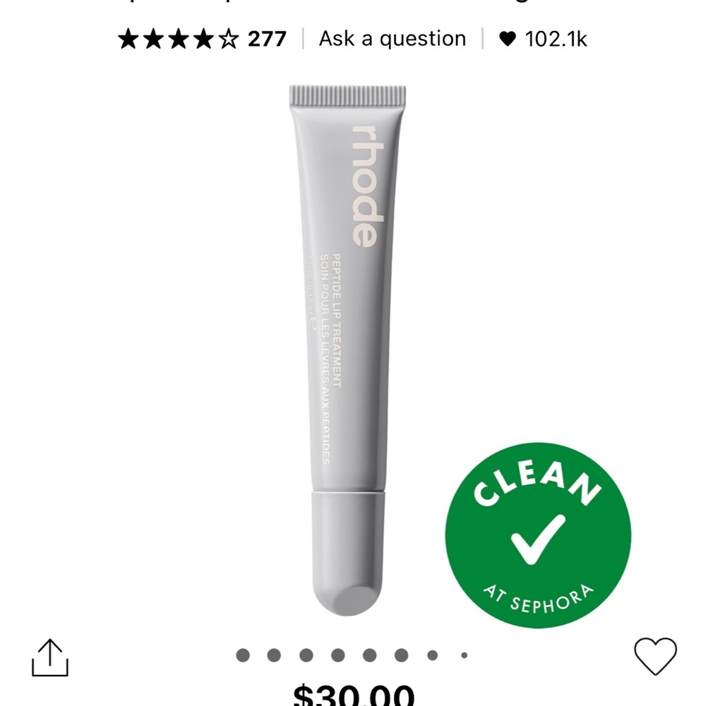 RHODE Gray Lip Treatment Tube